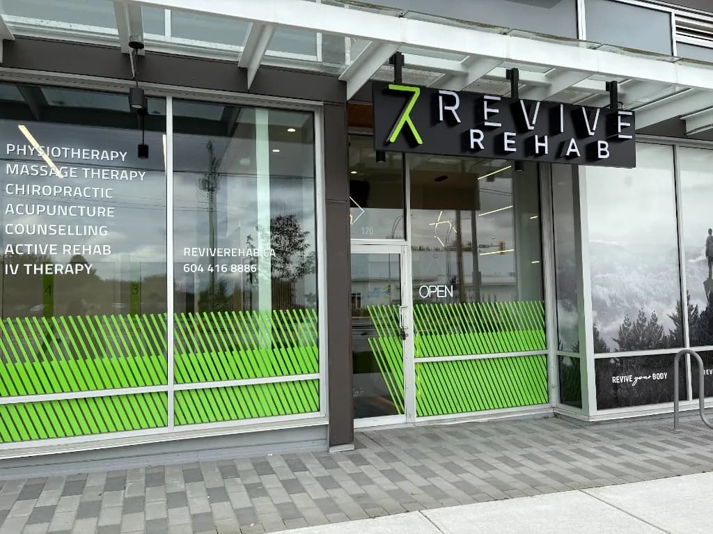 Revive Rehab Langley Willoughby Storefront Sign & Window Graphics