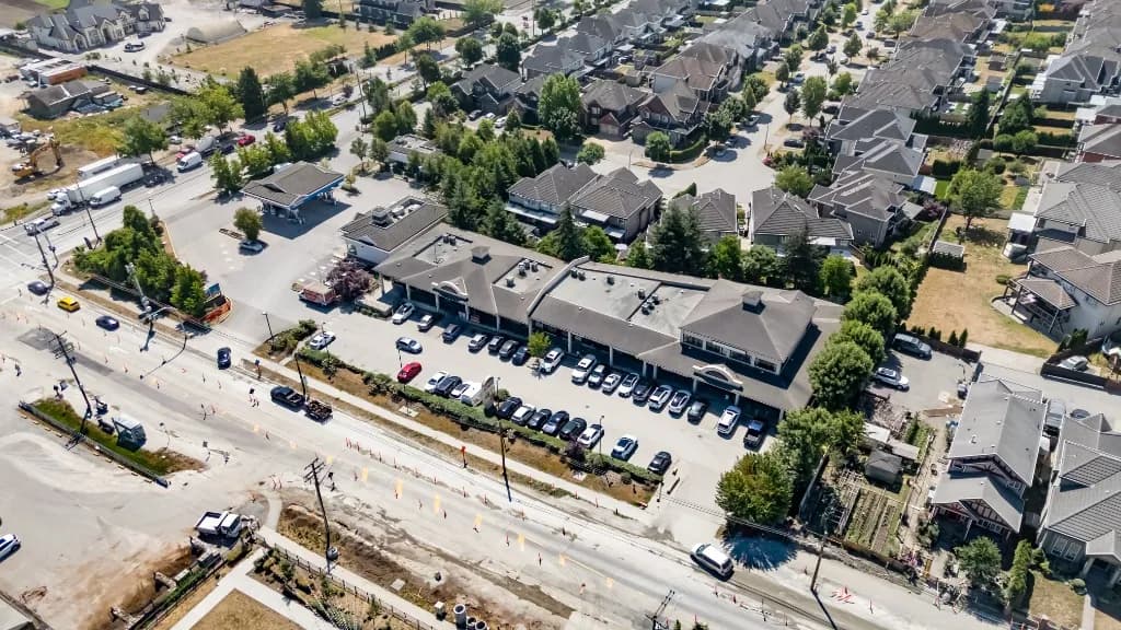 Revive Rehab Surrey Chimney Hill Clinic Aerial Building & Retail Complex